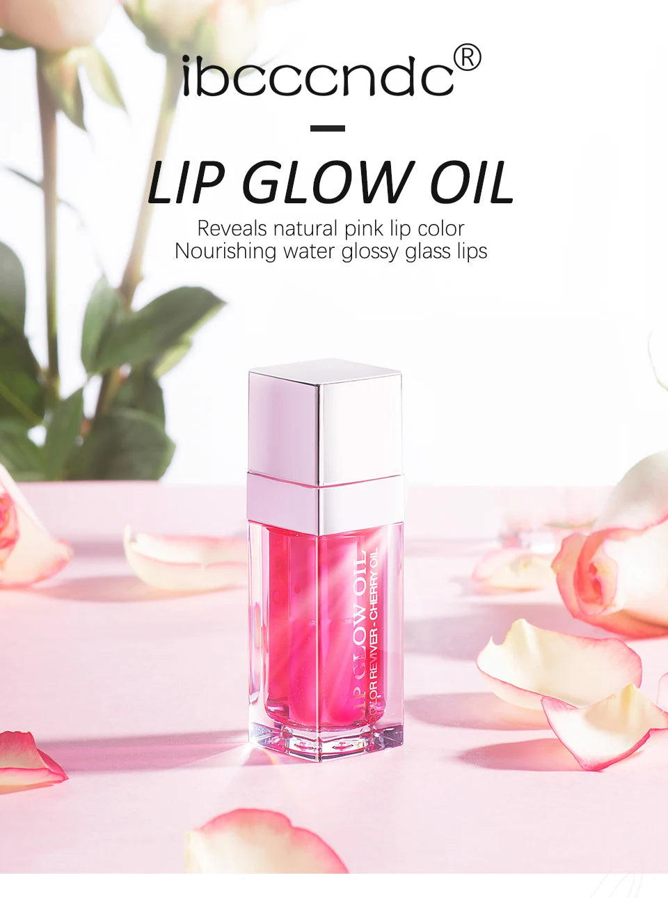 Cherry Seed Oil Lip Glow Oil – Tinted Hydrating Lip Treatment