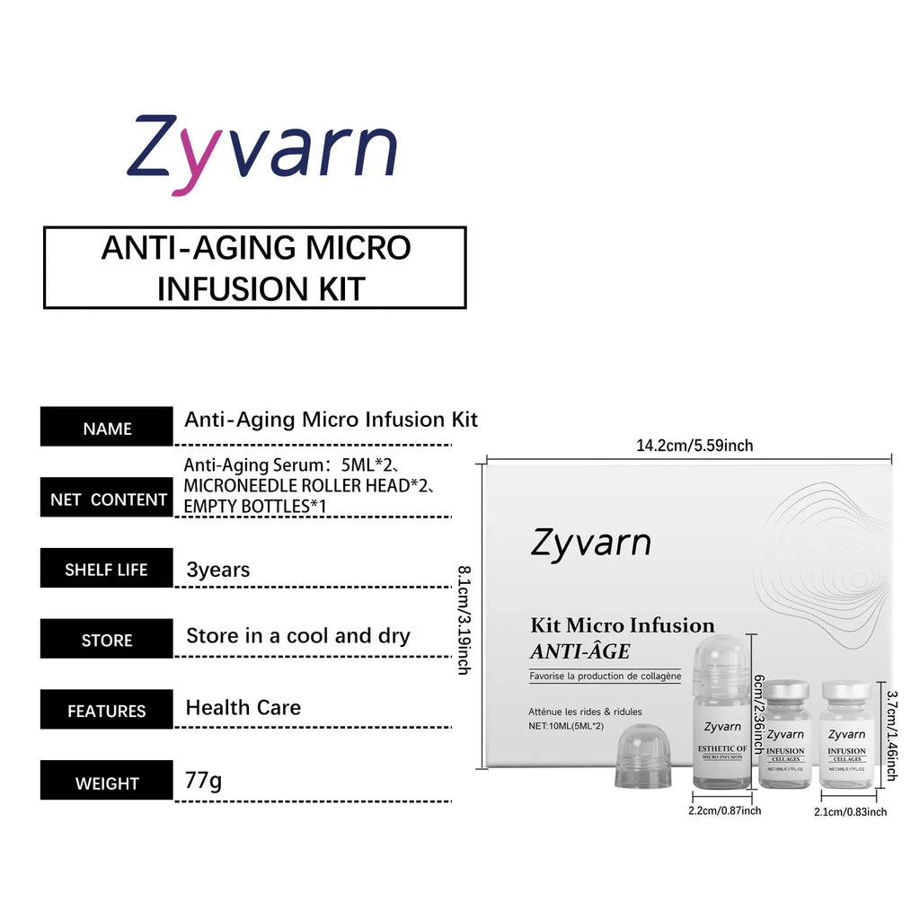 0.25mm Microneedle Collagen Serum Skincare Set