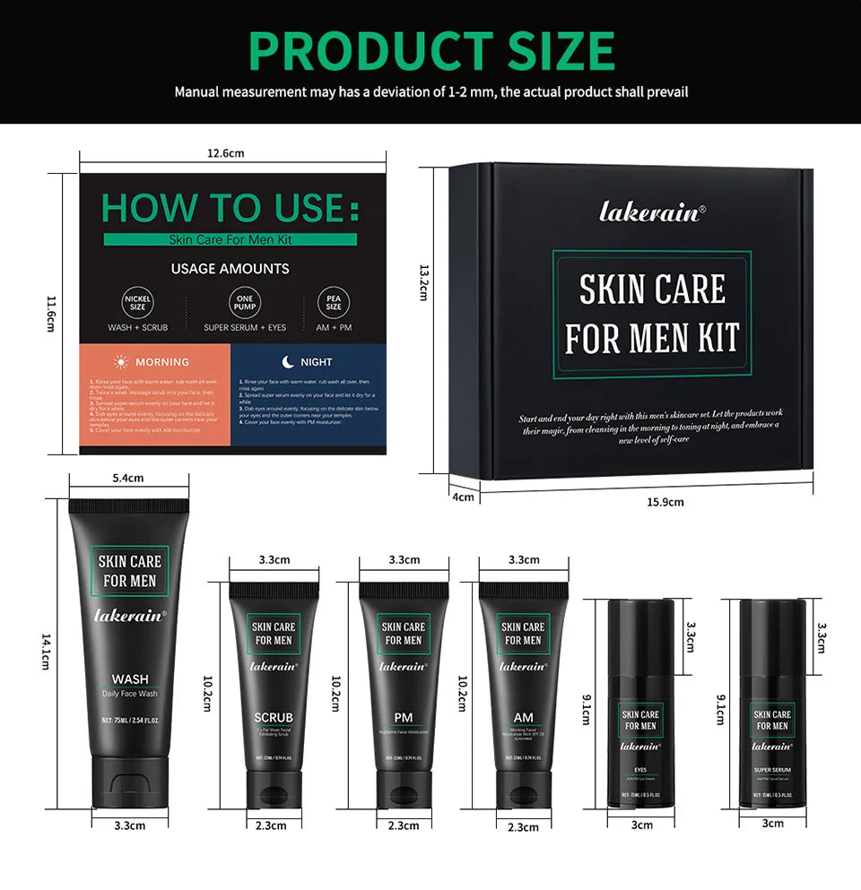Men's 3-in-1 Daily Face Care Skin Care Kit