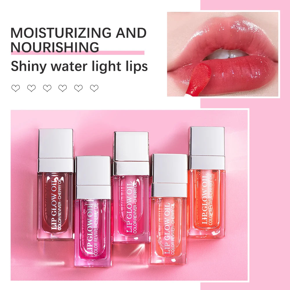 Cherry Seed Oil Lip Glow Oil – Tinted Hydrating Lip Treatment
