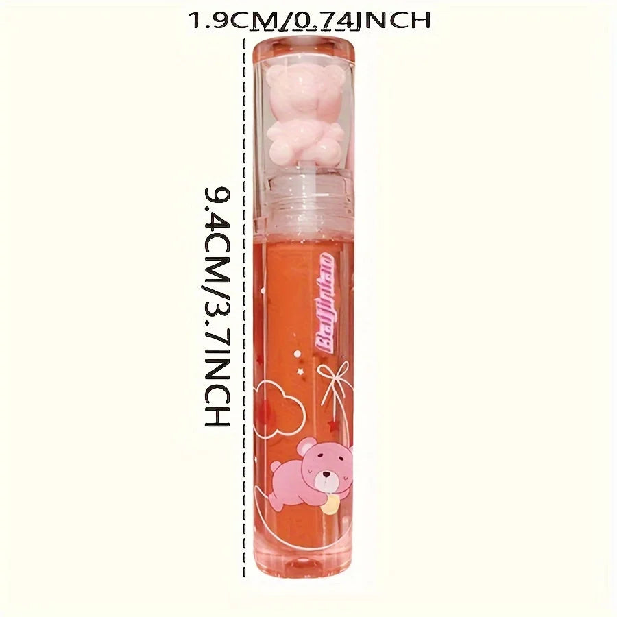 Cute Bear Mirror Lip Gloss – 6 Colors