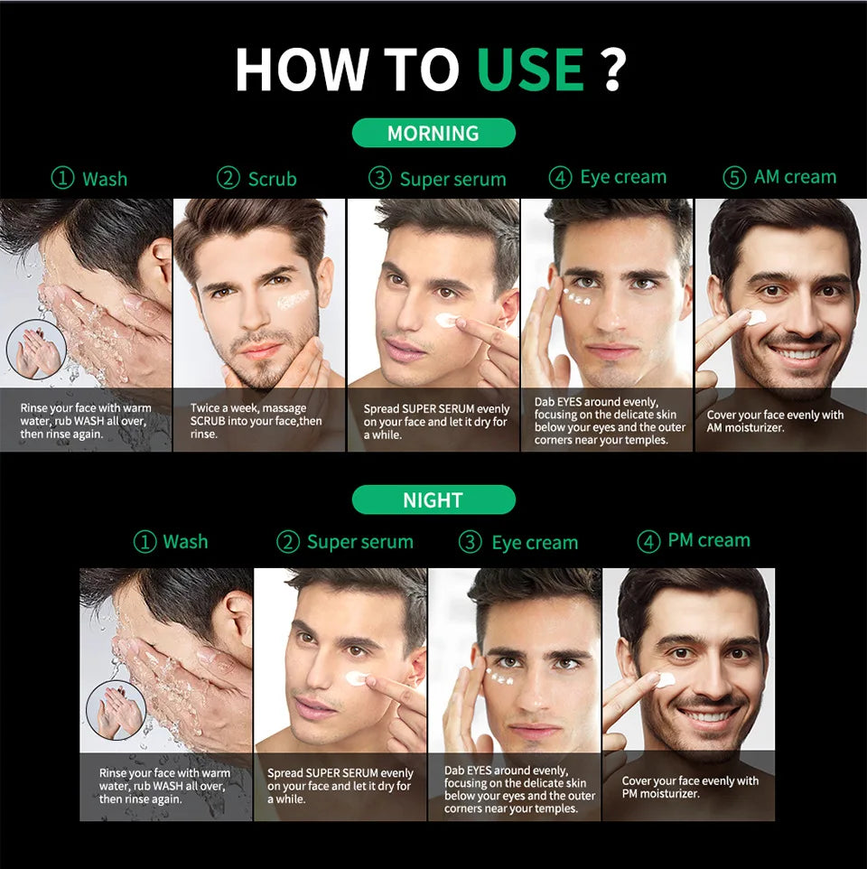 Men's 3-in-1 Daily Face Care Skin Care Kit