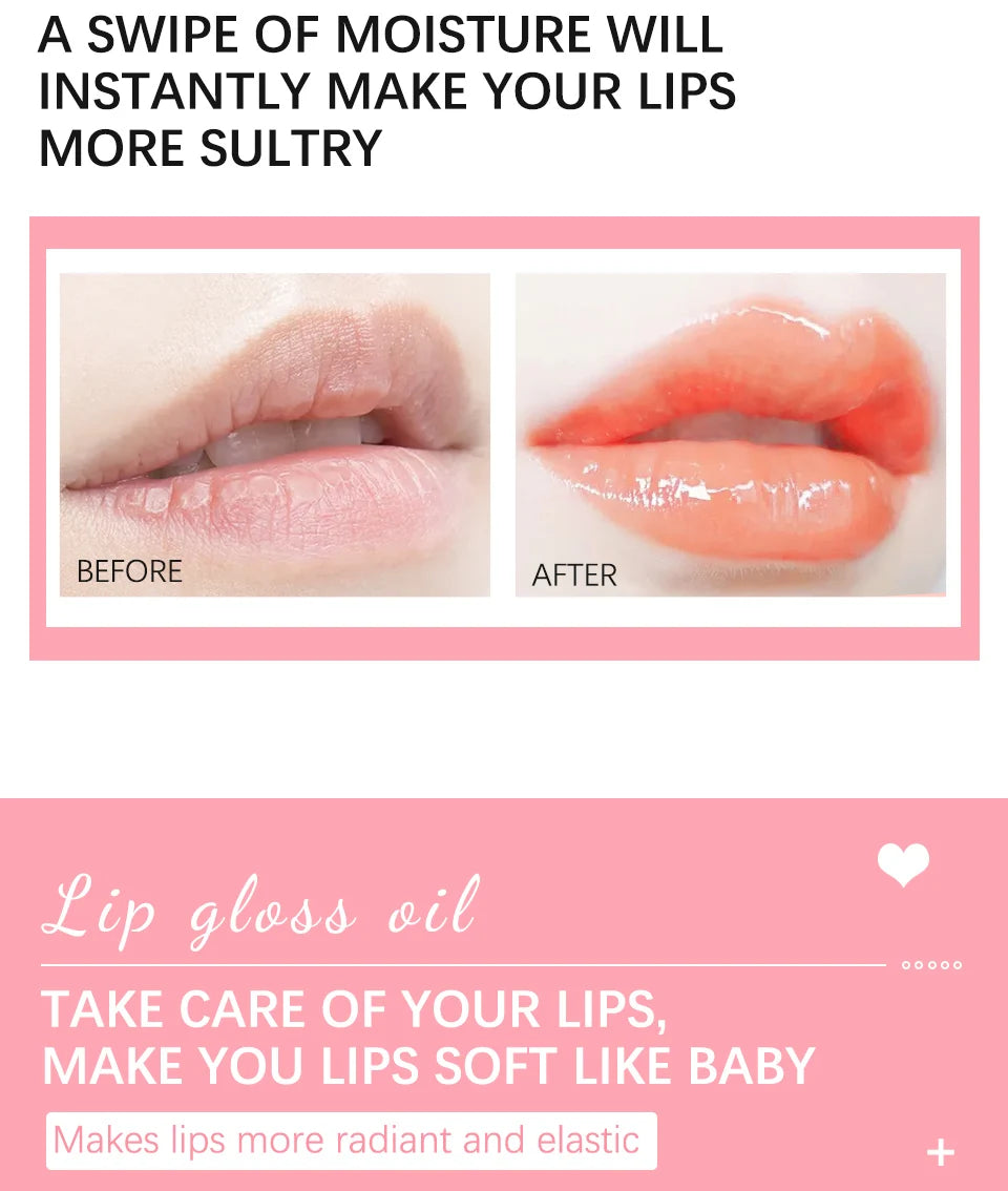 Cherry Seed Oil Lip Glow Oil – Tinted Hydrating Lip Treatment