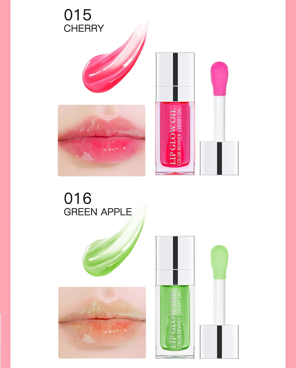 Cherry Seed Oil Lip Glow Oil – Tinted Hydrating Lip Treatment