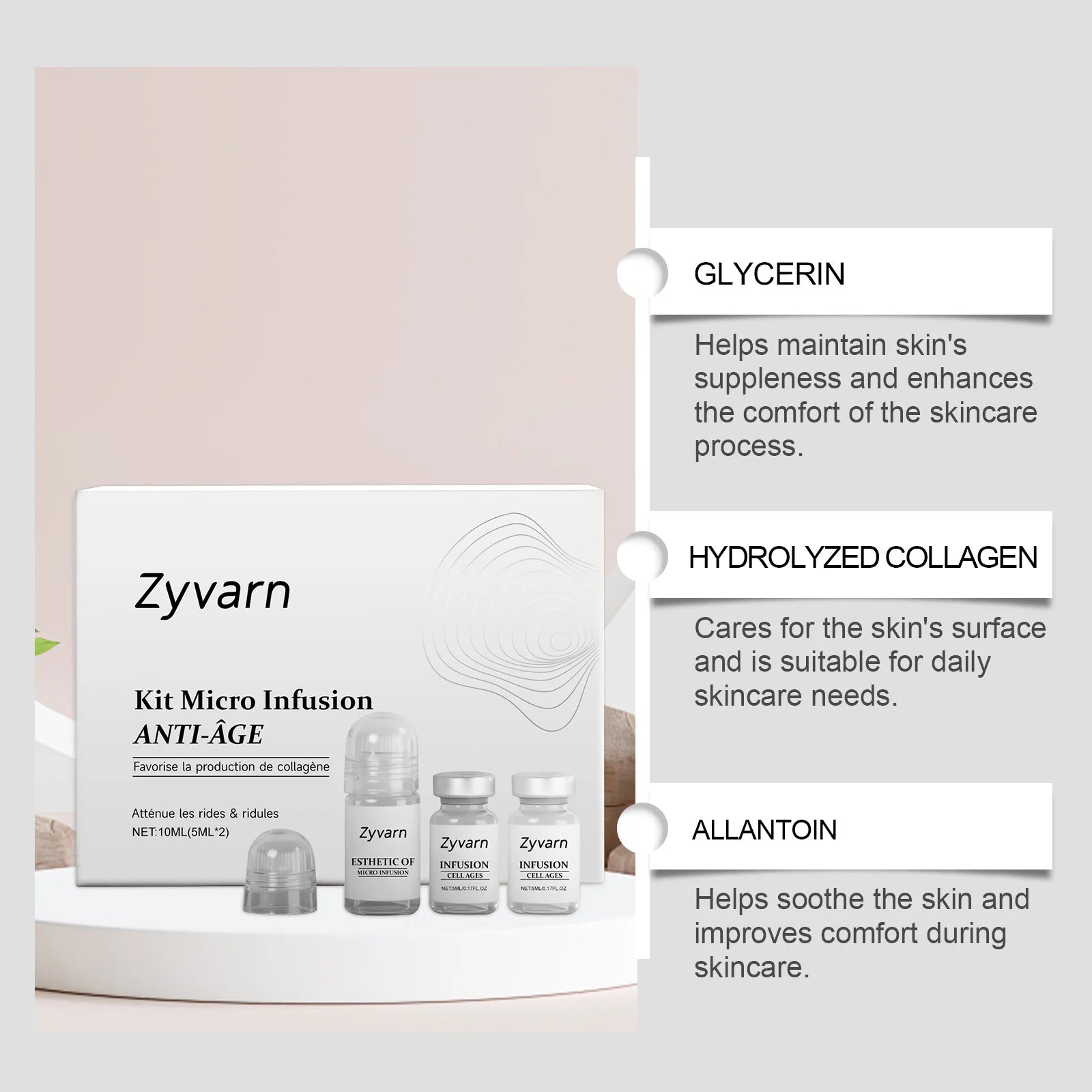 0.25mm Microneedle Collagen Serum Skincare Set