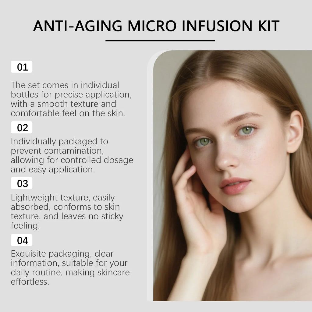 0.25mm Microneedle Collagen Serum Skincare Set