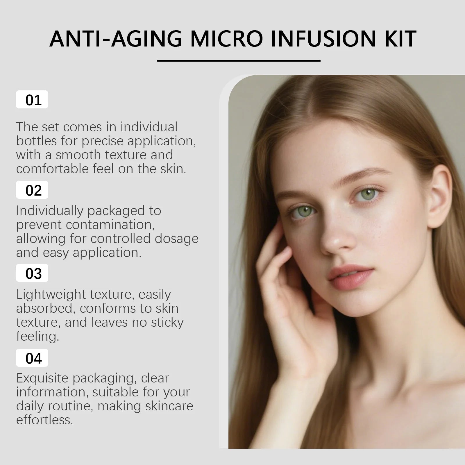 0.25mm Microneedle Collagen Serum Skincare Set