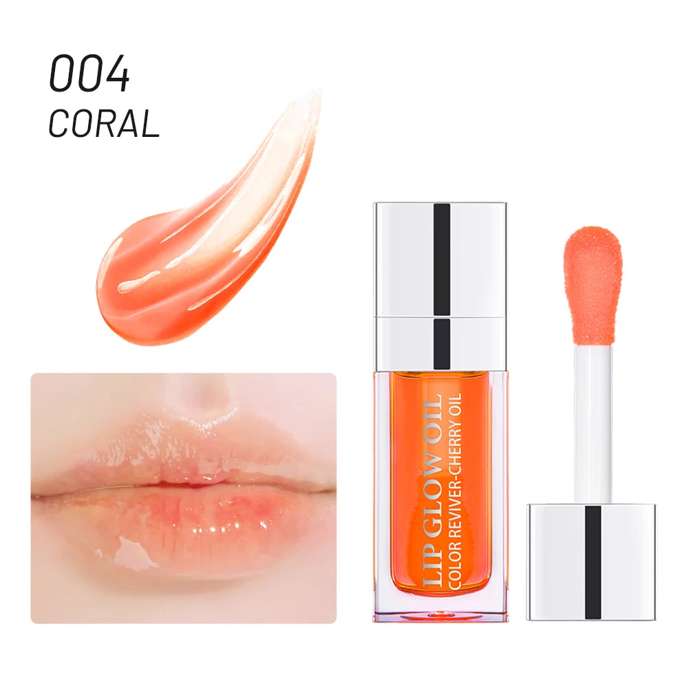 Cherry Seed Oil Lip Glow Oil – Tinted Hydrating Lip Treatment