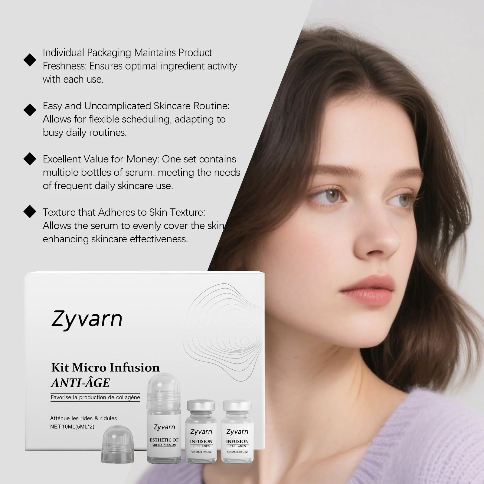 0.25mm Microneedle Collagen Serum Skincare Set