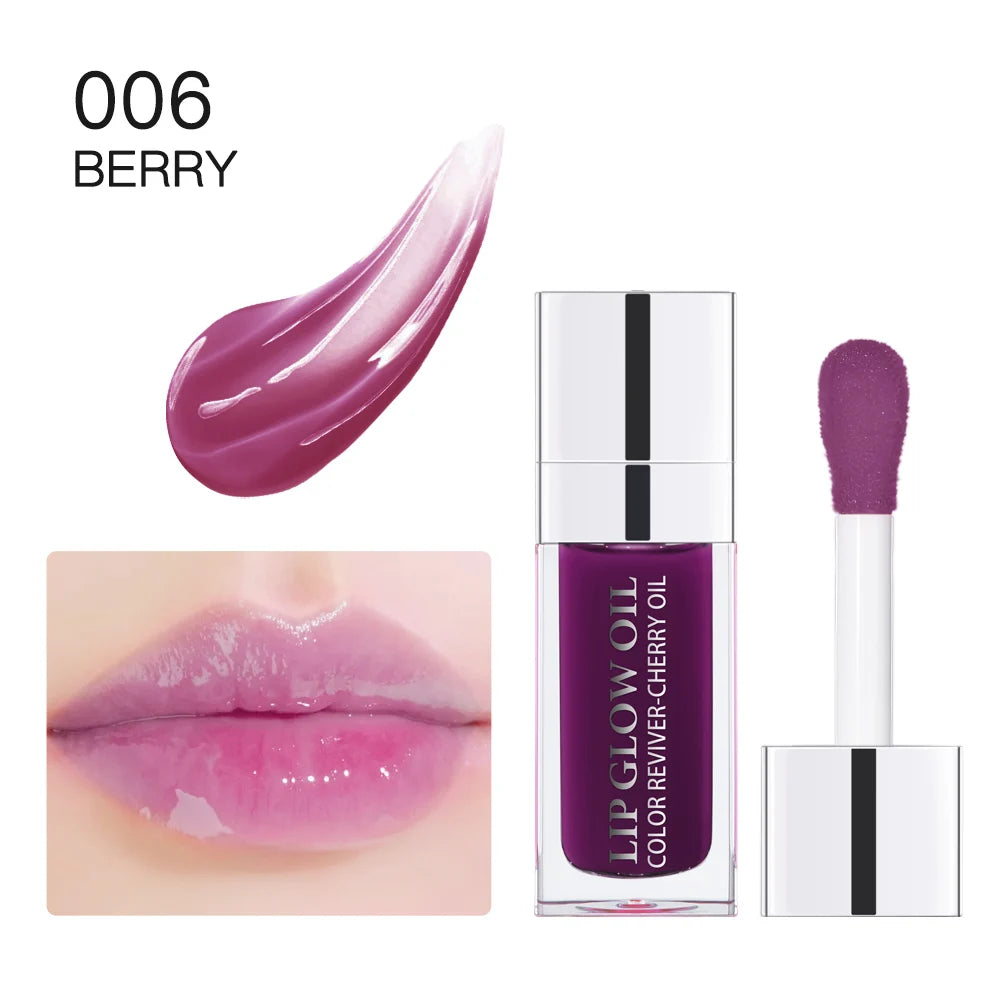 Cherry Seed Oil Lip Glow Oil – Tinted Hydrating Lip Treatment