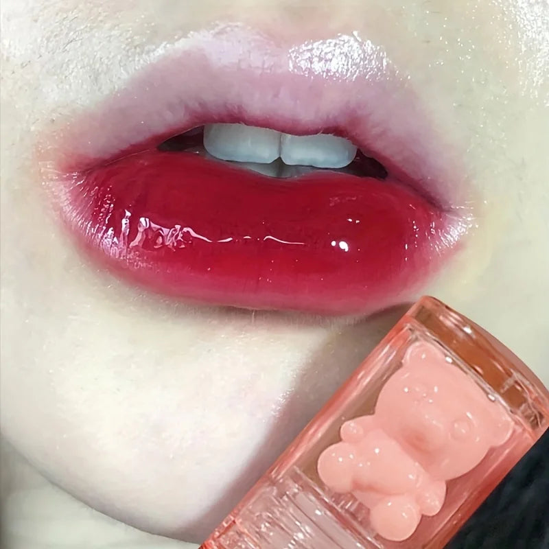 Cute Bear Mirror Lip Gloss – 6 Colors