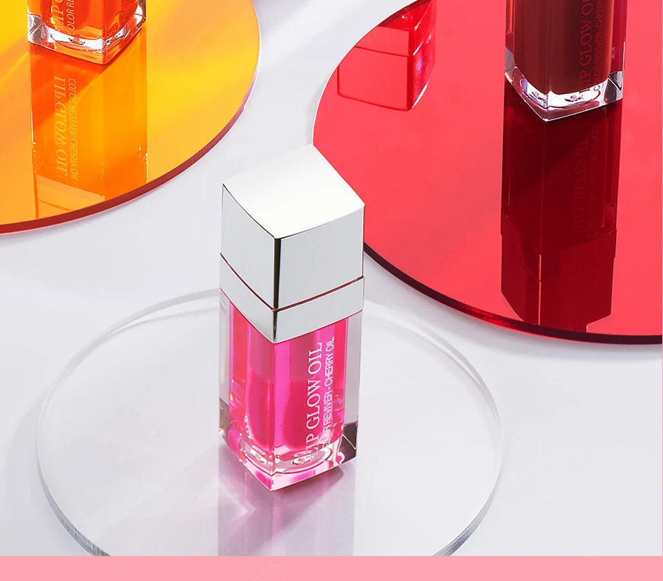 Cherry Seed Oil Lip Glow Oil – Tinted Hydrating Lip Treatment