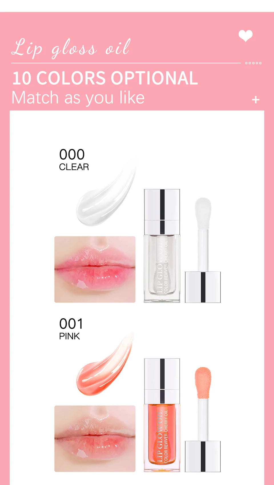 Cherry Seed Oil Lip Glow Oil – Tinted Hydrating Lip Treatment