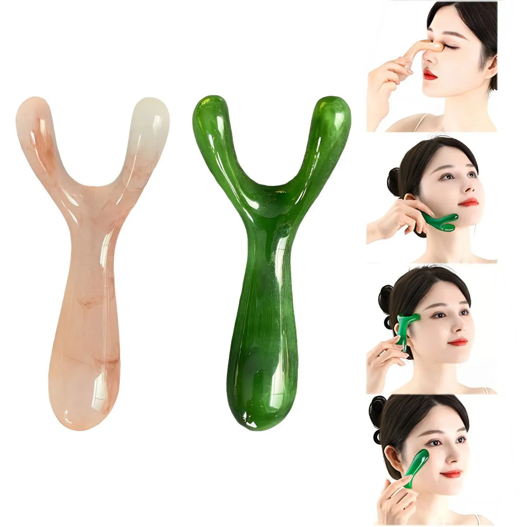 Y-Shape Resin Gua Sha Face Lifting & Nose Massager