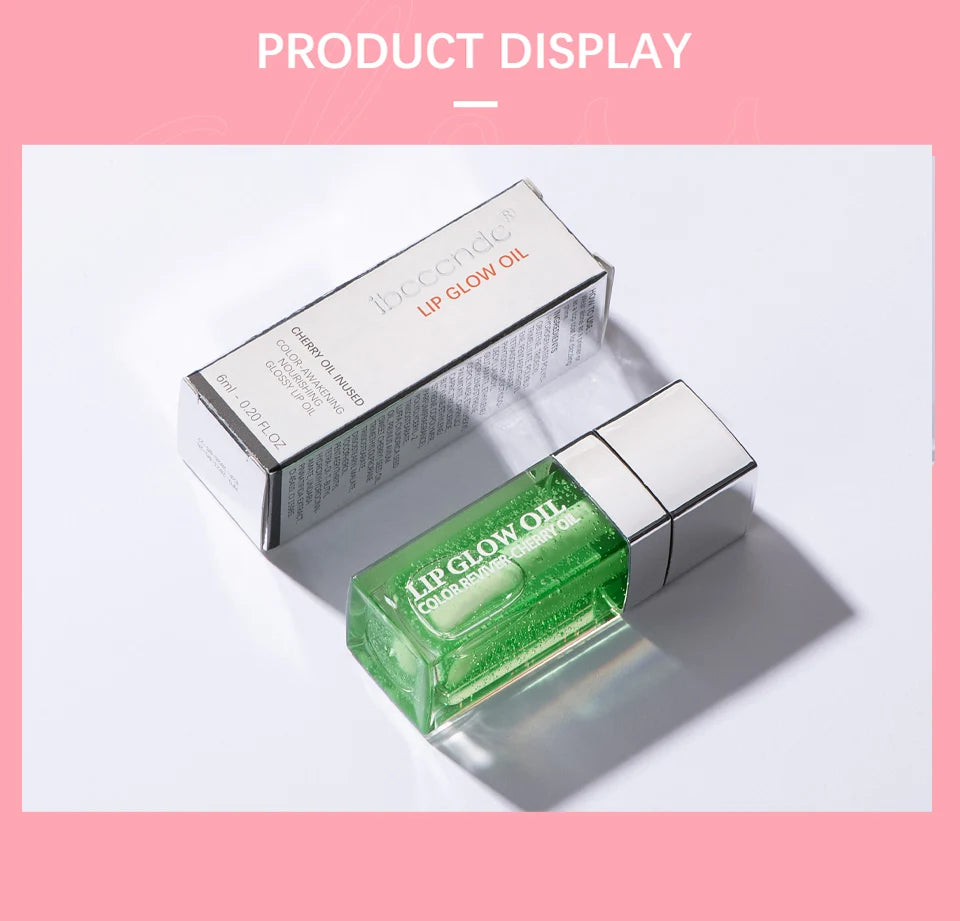 Cherry Seed Oil Lip Glow Oil – Tinted Hydrating Lip Treatment