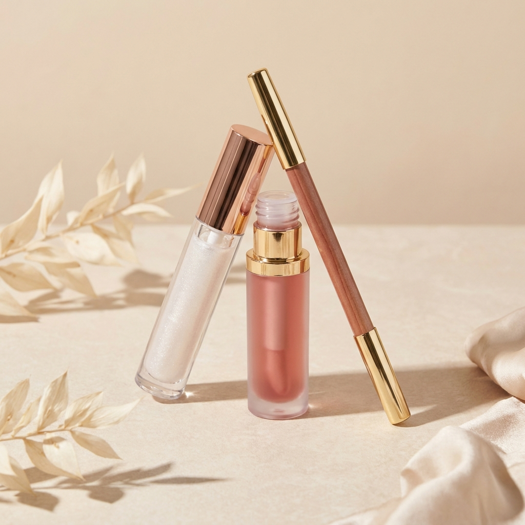 Velé 3-piece glossy lip set styled