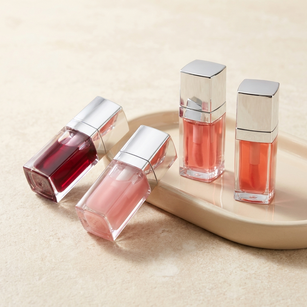 Velé cherry seed oil lip glow oil styled