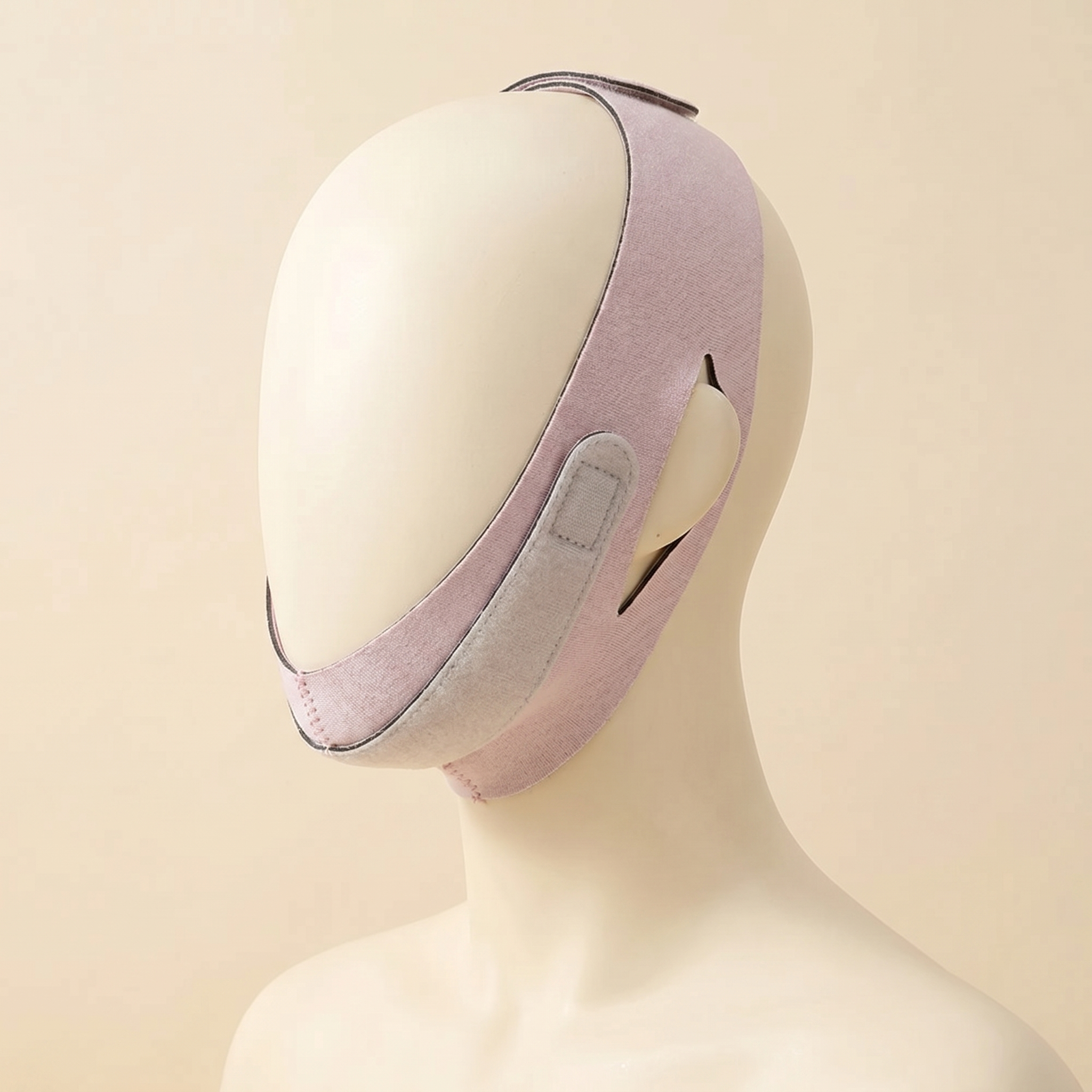 Velé V-Line face slimming sleep strap side profile, pink