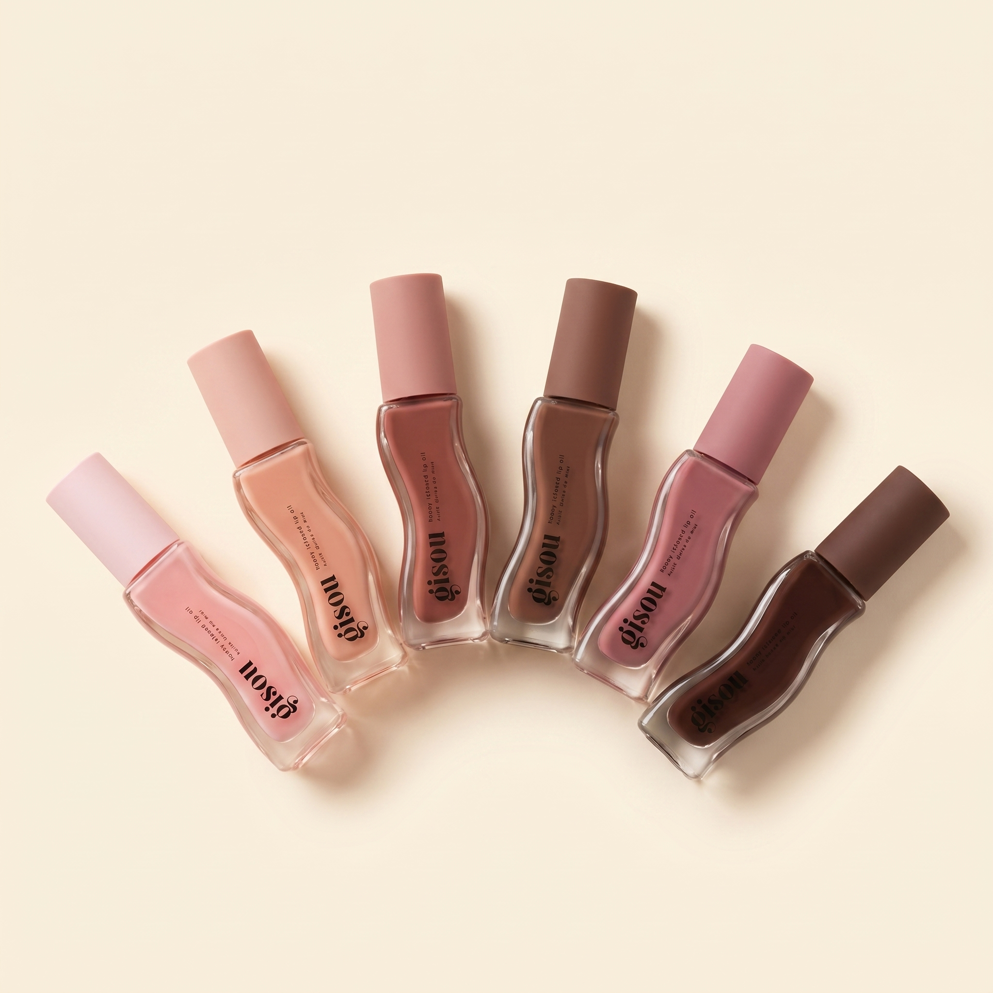 Velé plumping lip oil gloss shades, pink nude and mocha
