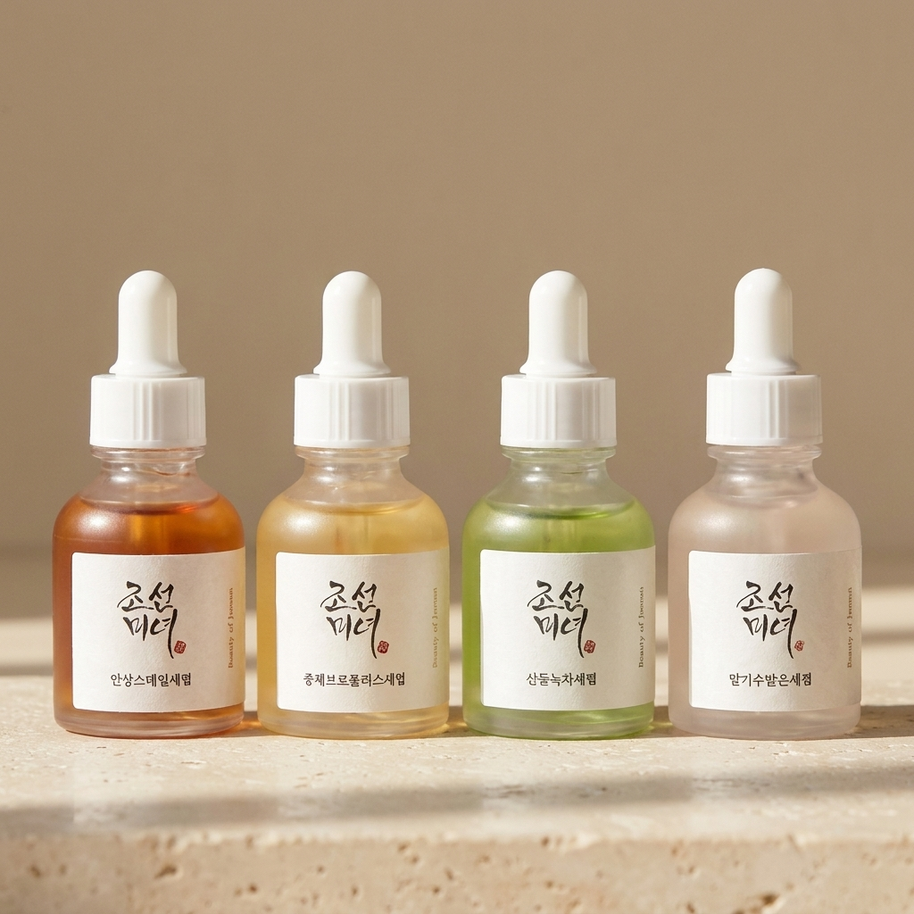 Botanical Revive Serum — four essences on stone