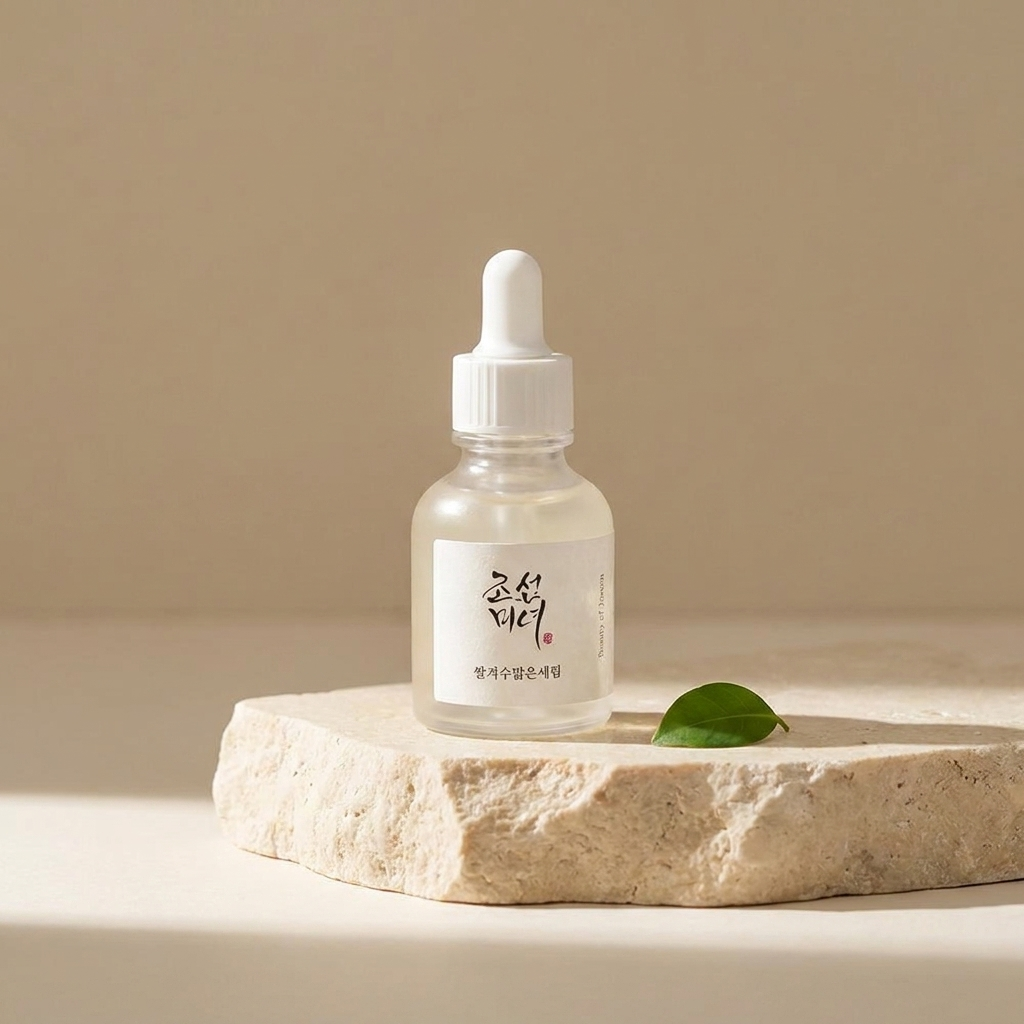 Brightening Essence Collection on stone pedestal