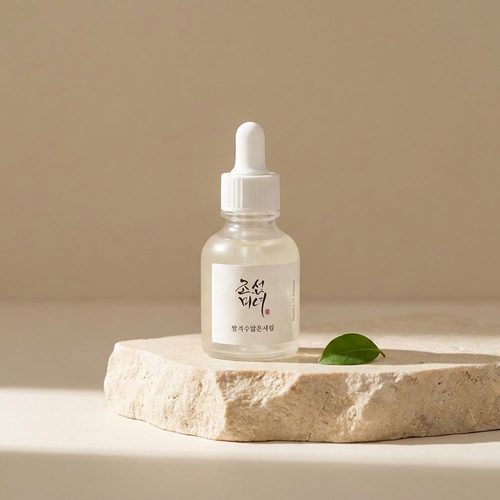 Brightening Essence Collection on stone pedestal